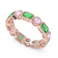 Art Deco Milgrain Bezel Viparita Band