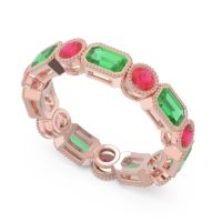 Art Deco Milgrain Bezel Viparita Band