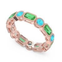 Art Deco Milgrain Bezel Viparita Band