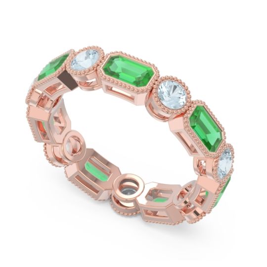 Art Deco Milgrain Bezel Viparita Band