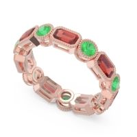 Art Deco Milgrain Bezel Viparita Band