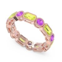 Art Deco Milgrain Bezel Viparita Band