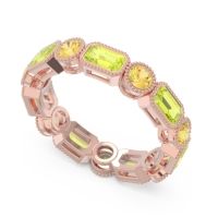 Art Deco Milgrain Bezel Viparita Band