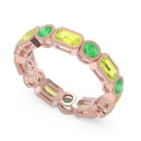 Art Deco Milgrain Bezel Viparita Band
