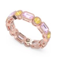 Art Deco Milgrain Bezel Viparita Band