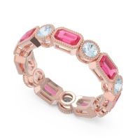 Art Deco Milgrain Bezel Viparita Band