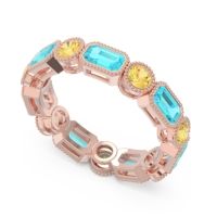 Art Deco Milgrain Bezel Viparita Band