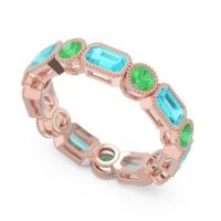 Art Deco Milgrain Bezel Viparita Band