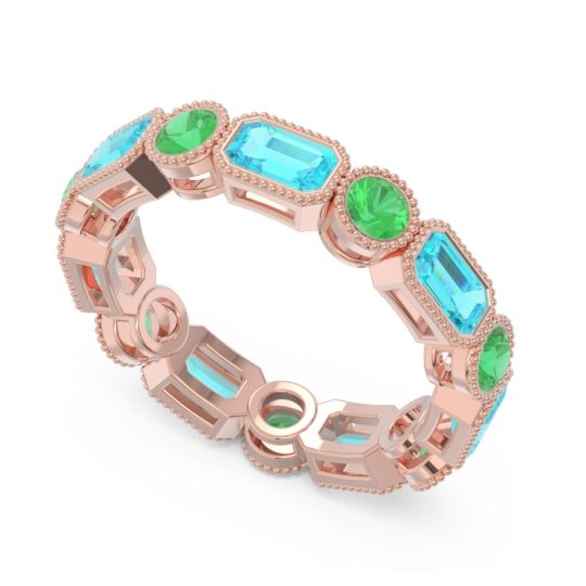 Art Deco Milgrain Bezel Viparita Band