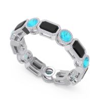 Art Deco Milgrain Bezel Viparita Band