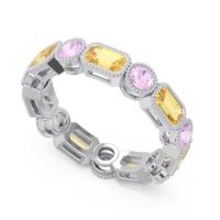 Art Deco Milgrain Bezel Viparita Band