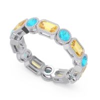 Art Deco Milgrain Bezel Viparita Band