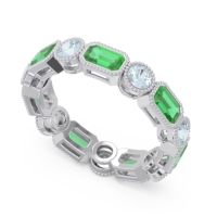 Art Deco Milgrain Bezel Viparita Band
