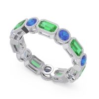 Art Deco Milgrain Bezel Viparita Band