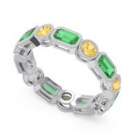 Art Deco Milgrain Bezel Viparita Band