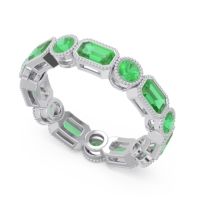 Art Deco Milgrain Bezel Viparita Band