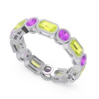 Art Deco Milgrain Bezel Viparita Band