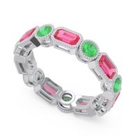 Art Deco Milgrain Bezel Viparita Band