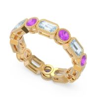 Art Deco Milgrain Bezel Viparita Band