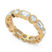 Art Deco Milgrain Bezel Viparita Band