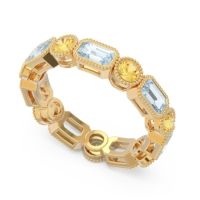 Art Deco Milgrain Bezel Viparita Band