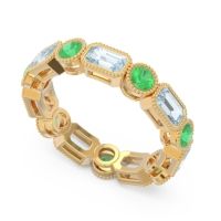 Art Deco Milgrain Bezel Viparita Band