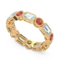 Art Deco Milgrain Bezel Viparita Band