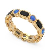 Art Deco Milgrain Bezel Viparita Band