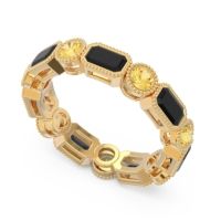 Art Deco Milgrain Bezel Viparita Band