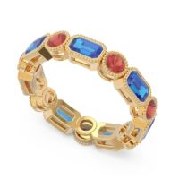 Art Deco Milgrain Bezel Viparita Band