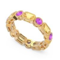 Art Deco Milgrain Bezel Viparita Band