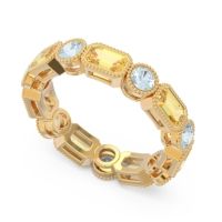 Art Deco Milgrain Bezel Viparita Band