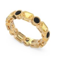 Art Deco Milgrain Bezel Viparita Band