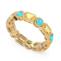 Art Deco Milgrain Bezel Viparita Band