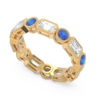 Art Deco Milgrain Bezel Viparita Band
