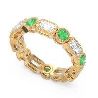 Art Deco Milgrain Bezel Viparita Band