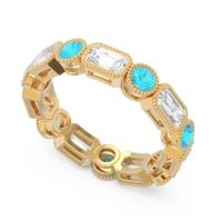 Art Deco Milgrain Bezel Viparita Band