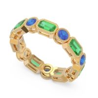 Art Deco Milgrain Bezel Viparita Band