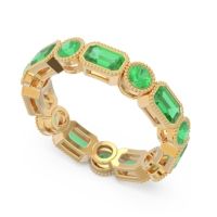 Art Deco Milgrain Bezel Viparita Band
