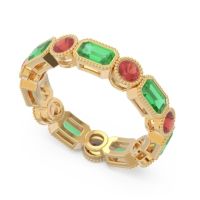 Art Deco Milgrain Bezel Viparita Band