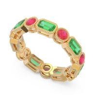 Art Deco Milgrain Bezel Viparita Band