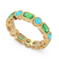 Art Deco Milgrain Bezel Viparita Band