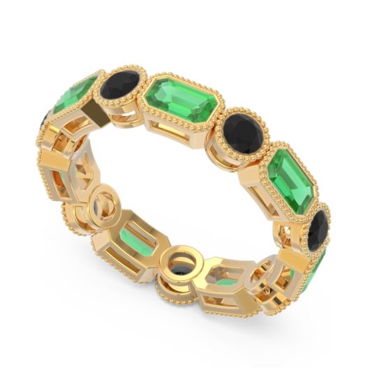 Art Deco Milgrain Bezel Viparita Band