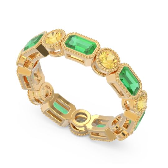 Art Deco Milgrain Bezel Viparita Band