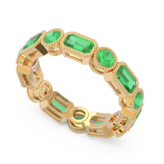Art Deco Milgrain Bezel Viparita Band