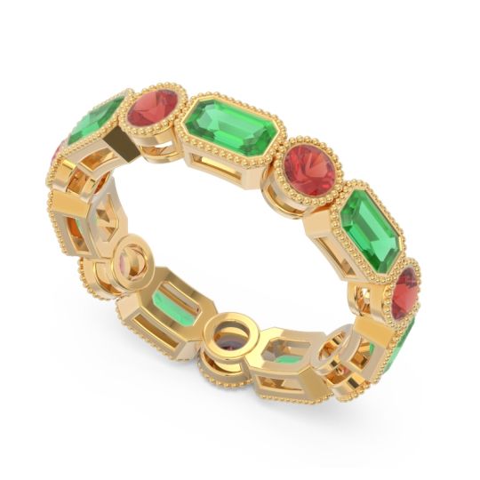 Art Deco Milgrain Bezel Viparita Band