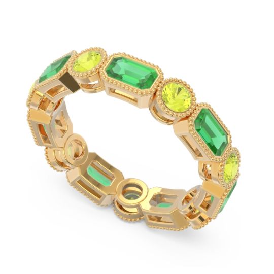 Art Deco Milgrain Bezel Viparita Band