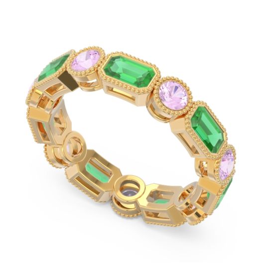 Art Deco Milgrain Bezel Viparita Band