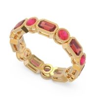 Art Deco Milgrain Bezel Viparita Band