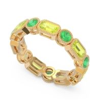 Art Deco Milgrain Bezel Viparita Band